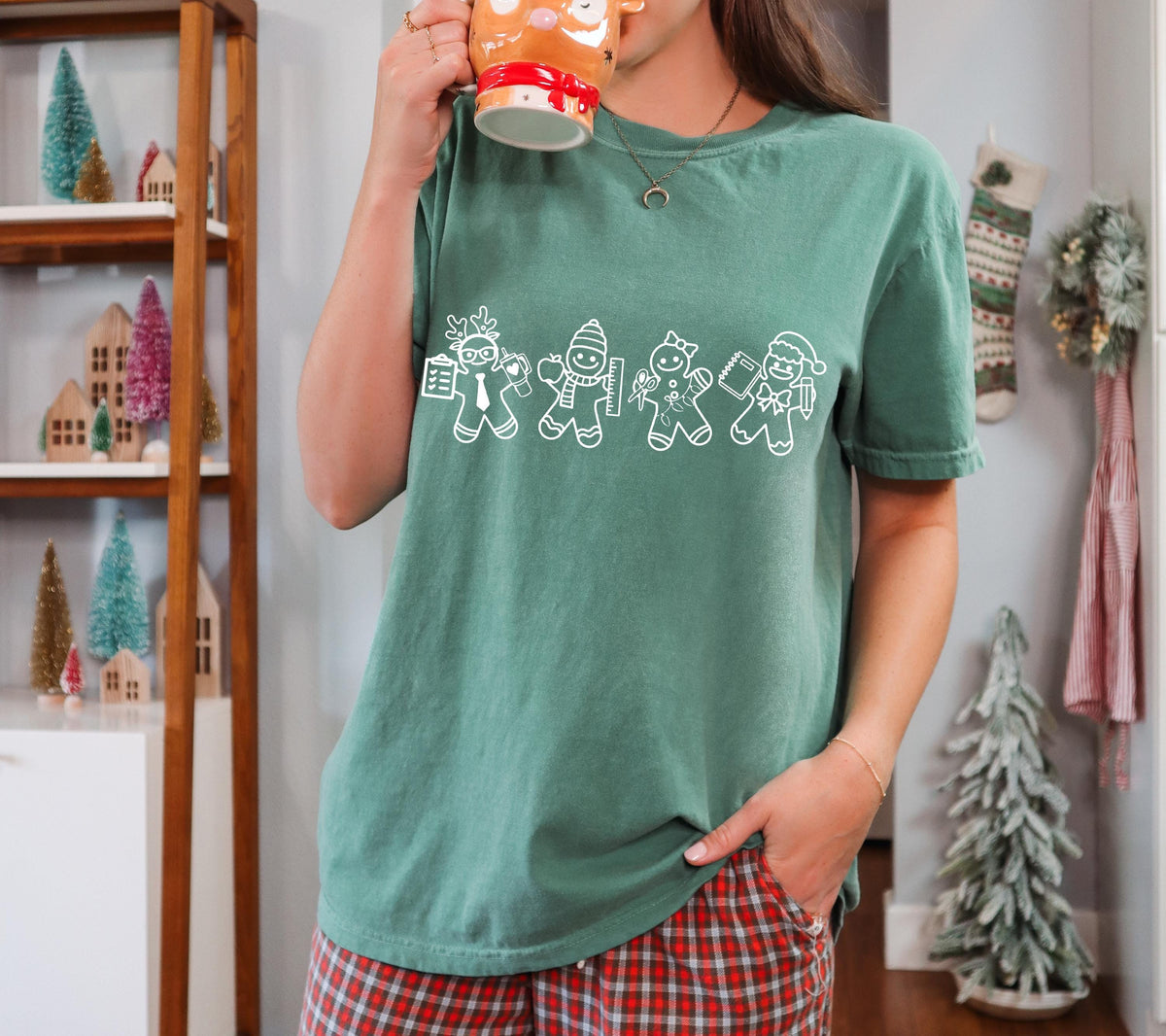Gingerbread Teacher Christmas Shirt, Comfort Colors® Holiday Tee for Teacher Shirts, School Staff, Teacher Tee for Teachers, Christmas Gifts