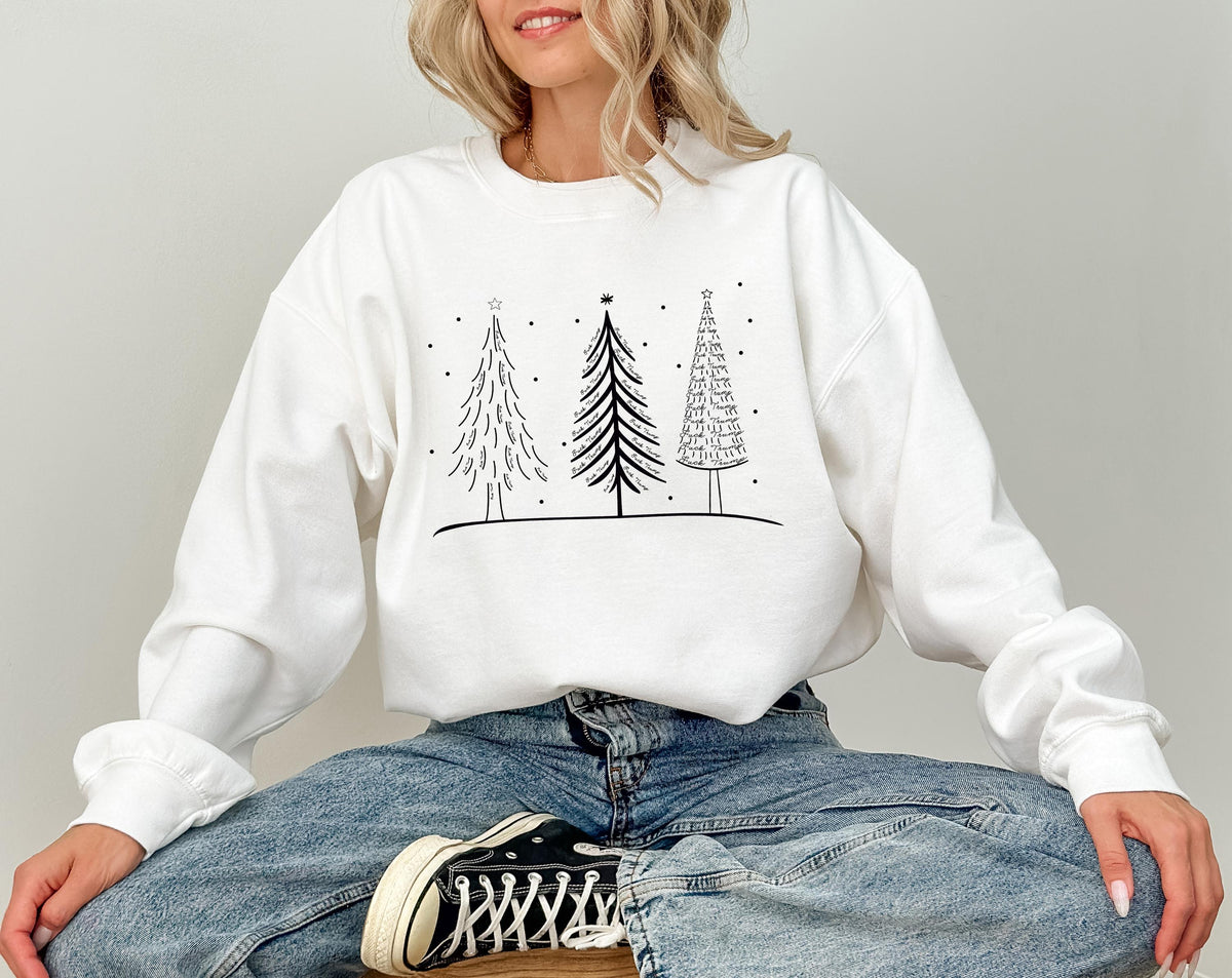 Subtle Trump Doodle Christmas Tree, Secret Message Anti Trump, Liberal Sweatshirt, Christmas Subtle Fdt Shirt, Festive Holiday Season Tshirt