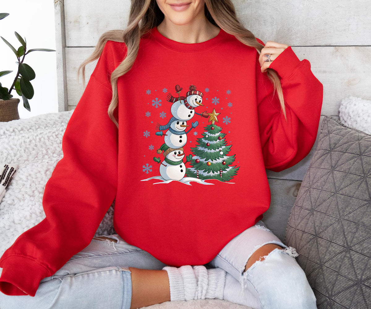 Christmas Snowman Sweatshirt, Christmas Tree Sweatshirt, Funny Snowman Shirt, Christmas Gift, Christmas Party T-Shirt, Snowman Lover T-shirt