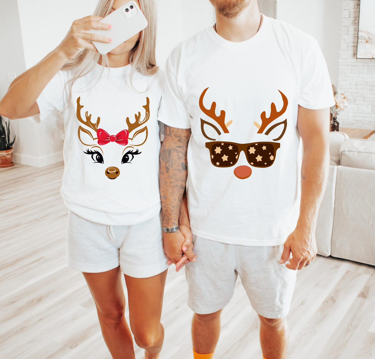 Funny Reindeer Shirts, Christmas Group Shirts, Reindeer Family Christmas Shirts, Cute Reindeer Shirt, Gift For Christmas, Xmas Holiday Gifts