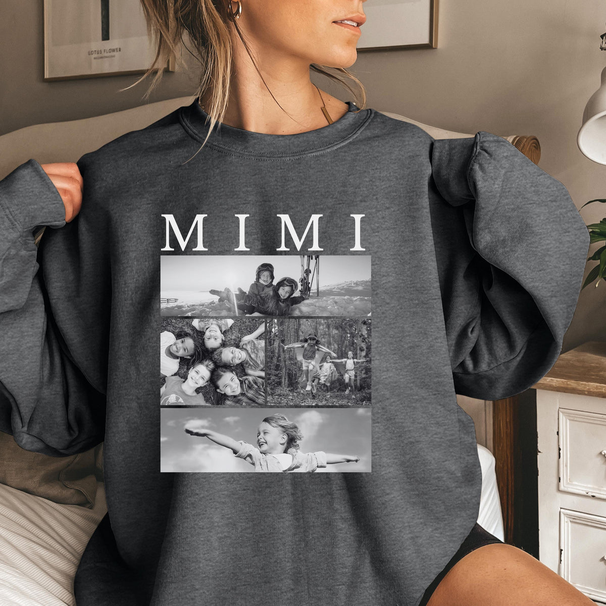 Custom Gigi Sweatshirt, Kids Photo Collage Sweater, Personalized Gigi Sweatshirt, Custom Grandma Gift Sweatshirt, Christmas Gift For Grandma