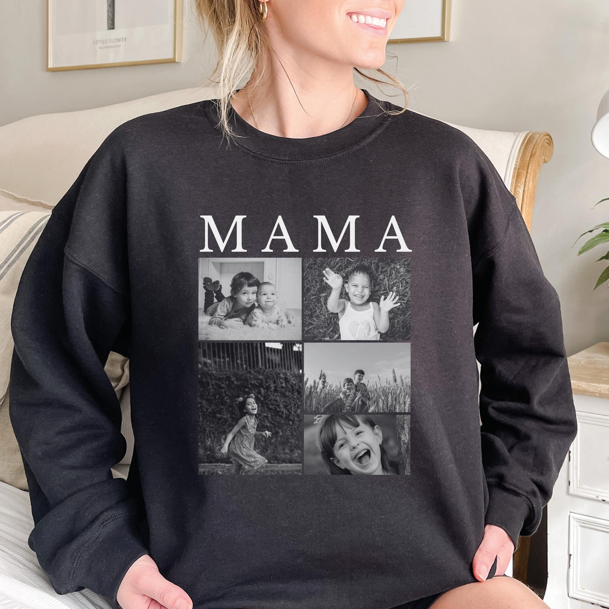 Custom Gigi Sweatshirt, Kids Photo Collage Sweater, Personalized Gigi Sweatshirt, Custom Grandma Gift Sweatshirt, Christmas Gift For Grandma