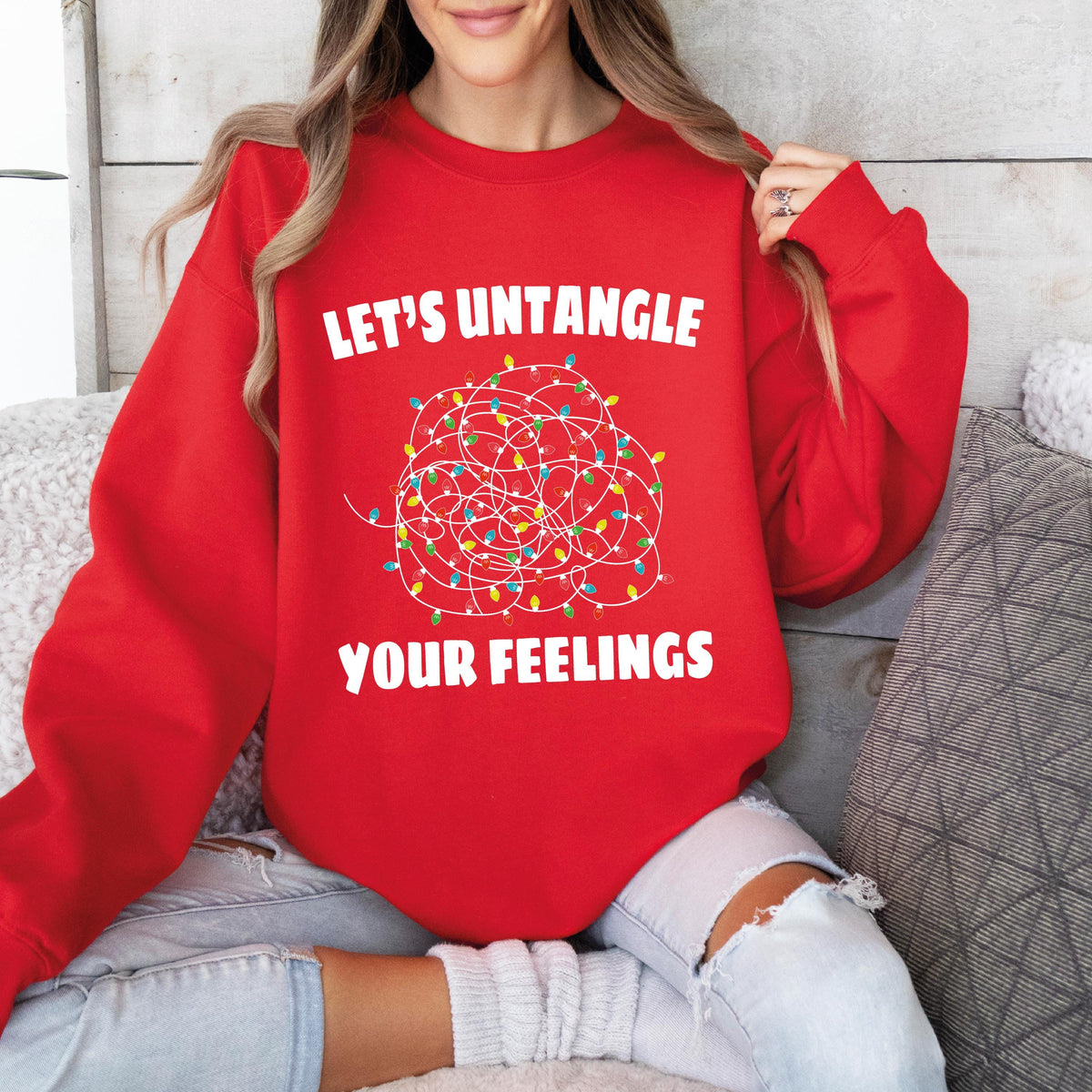 Let's Untangle Your Feelings Sweatshirt, School Counselor Christmas Crewneck, School Psychologist, Mental Health Awareness, Therapist Gifts
