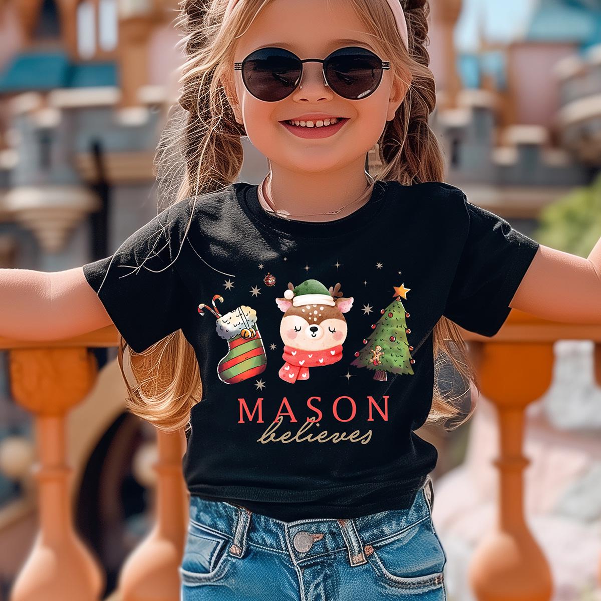 Personalised Family Matching Christmas Jumper Matching Christmas Sweatshirts, Believes Christmas Jumper Adult and Child Matching, Christmas