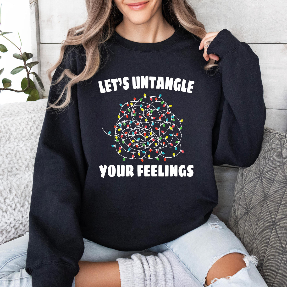 Let's Untangle Your Feelings Sweatshirt, School Counselor Christmas Crewneck, School Psychologist, Mental Health Awareness, Therapist Gifts
