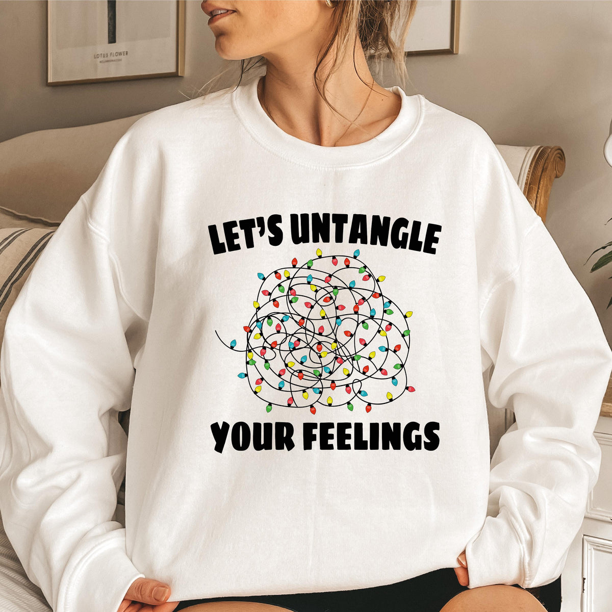 Let's Untangle Your Feelings Sweatshirt, School Counselor Christmas Crewneck, School Psychologist, Mental Health Awareness, Therapist Gifts