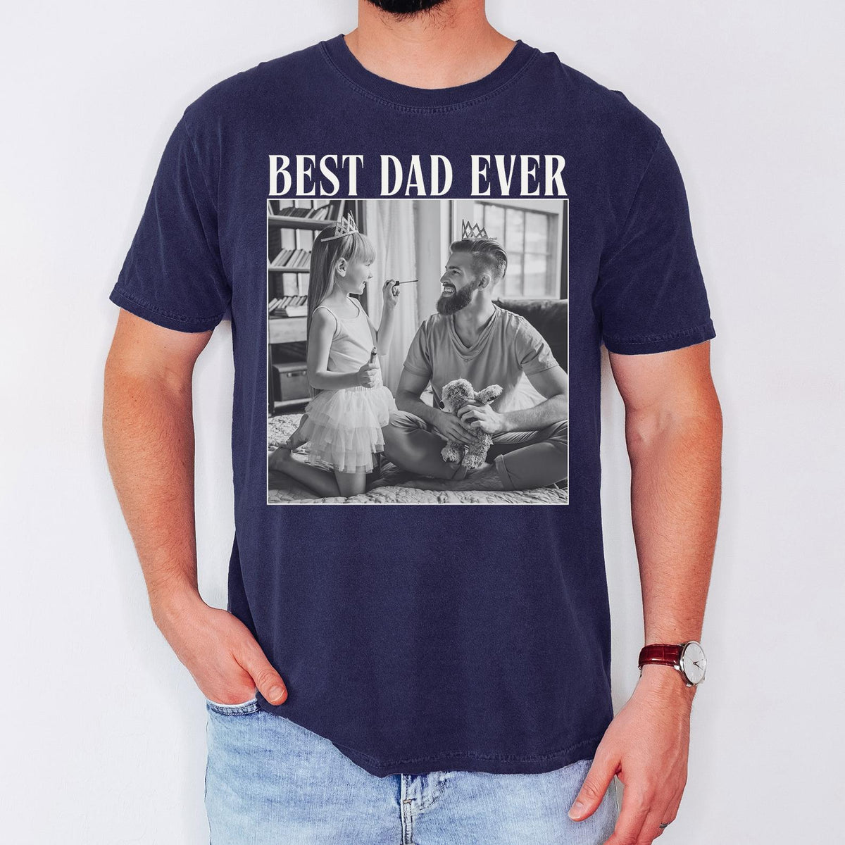 Personalized Best Dad Ever Photo Comfort Colors® Shirt