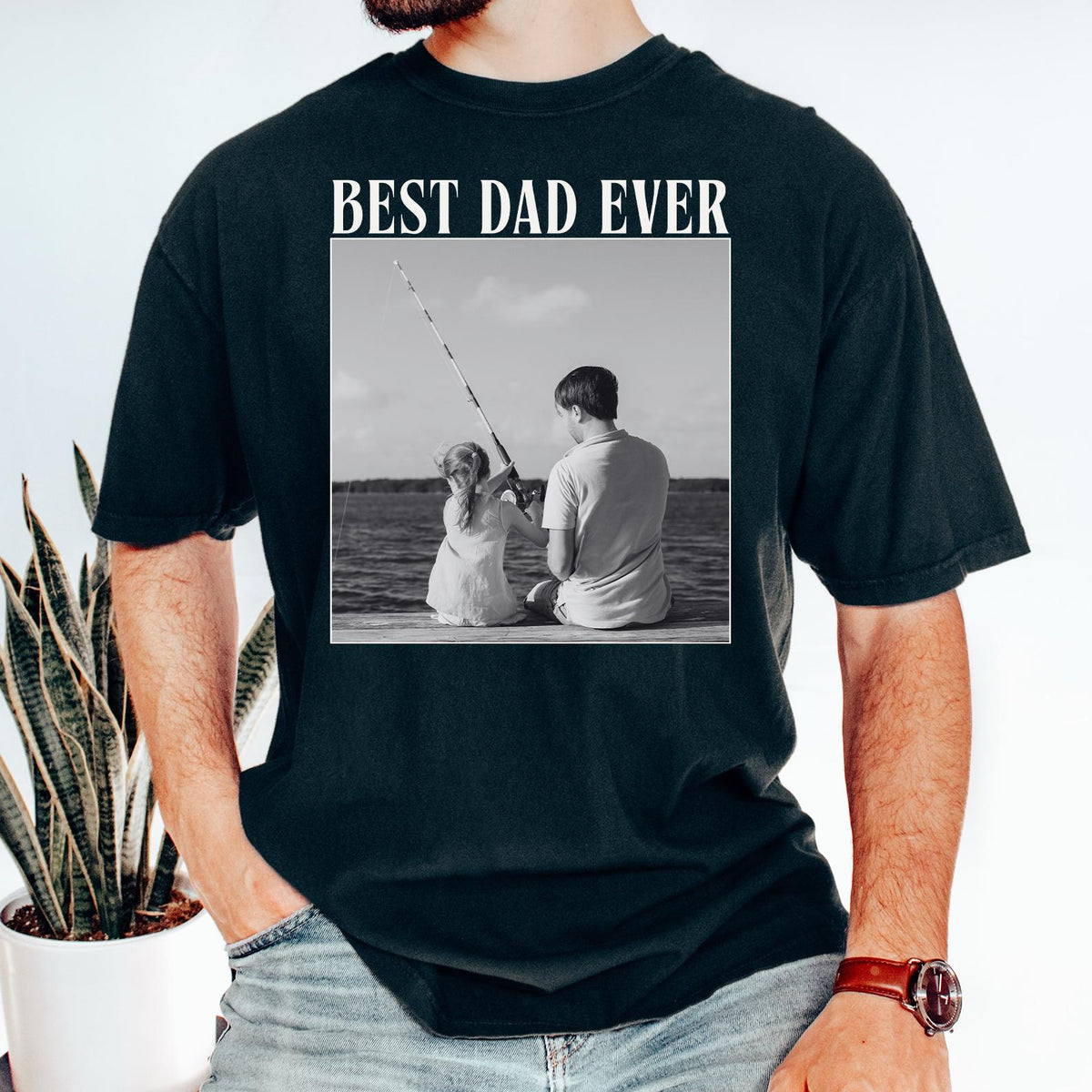 Personalized Best Dad Ever Photo Comfort Colors® Shirt