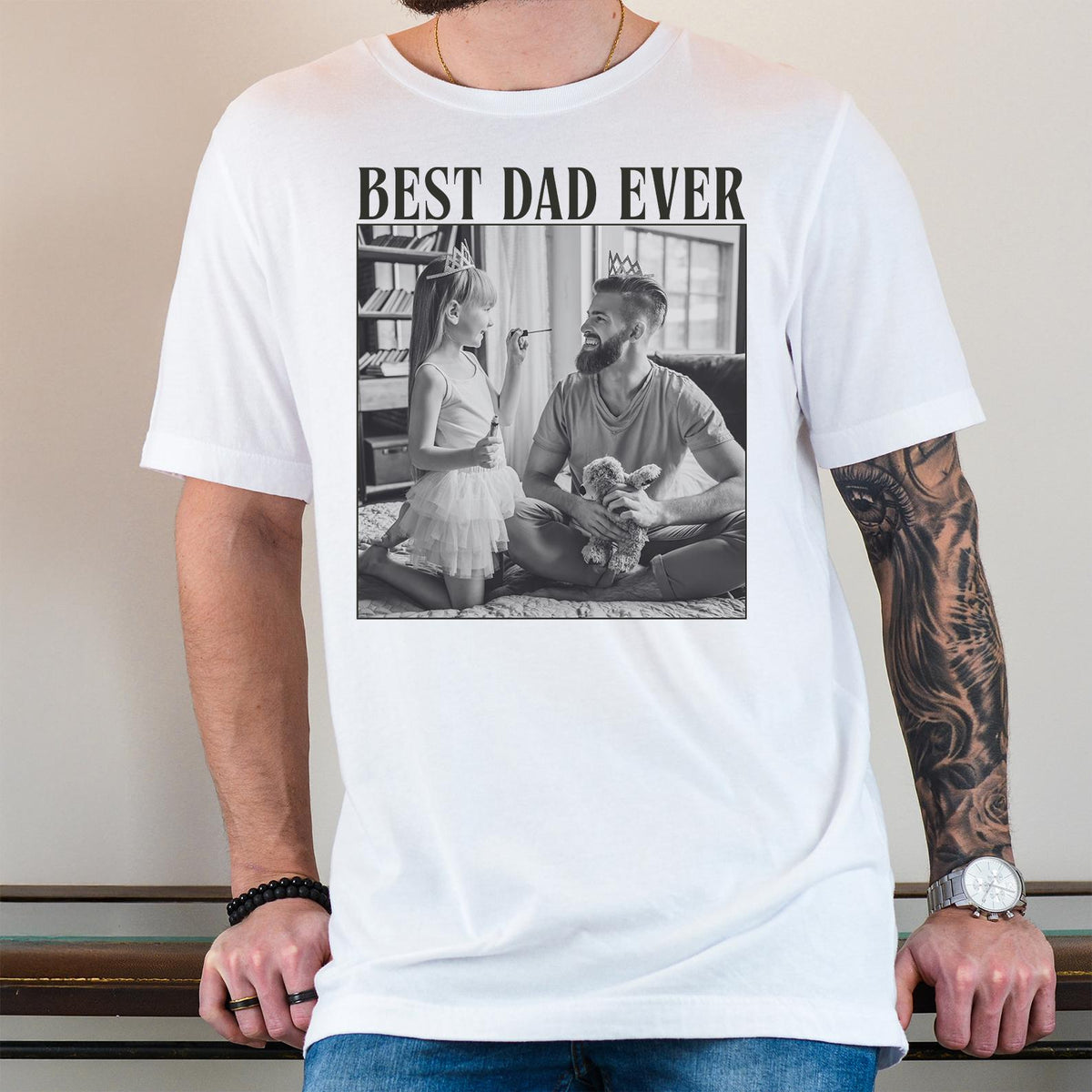 Personalized Best Dad Ever Photo Comfort Colors® Shirt