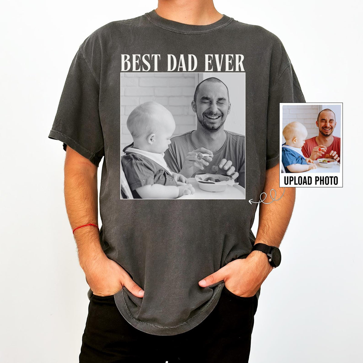 Personalized Best Dad Ever Photo Comfort Colors® Shirt