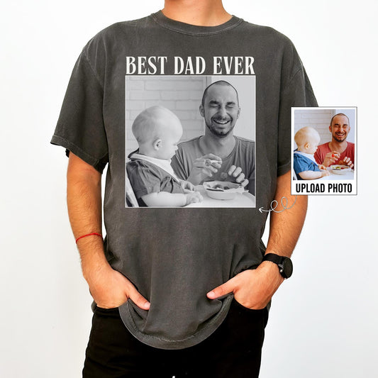Personalized Best Dad Ever Photo Comfort Colors® Shirt