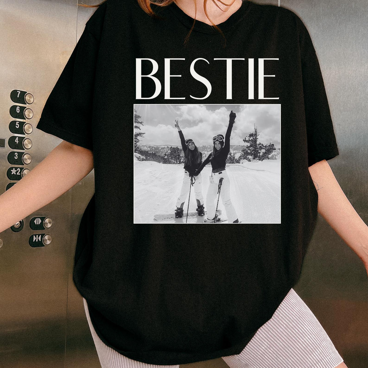 Custom Photo Bestie T-shirt