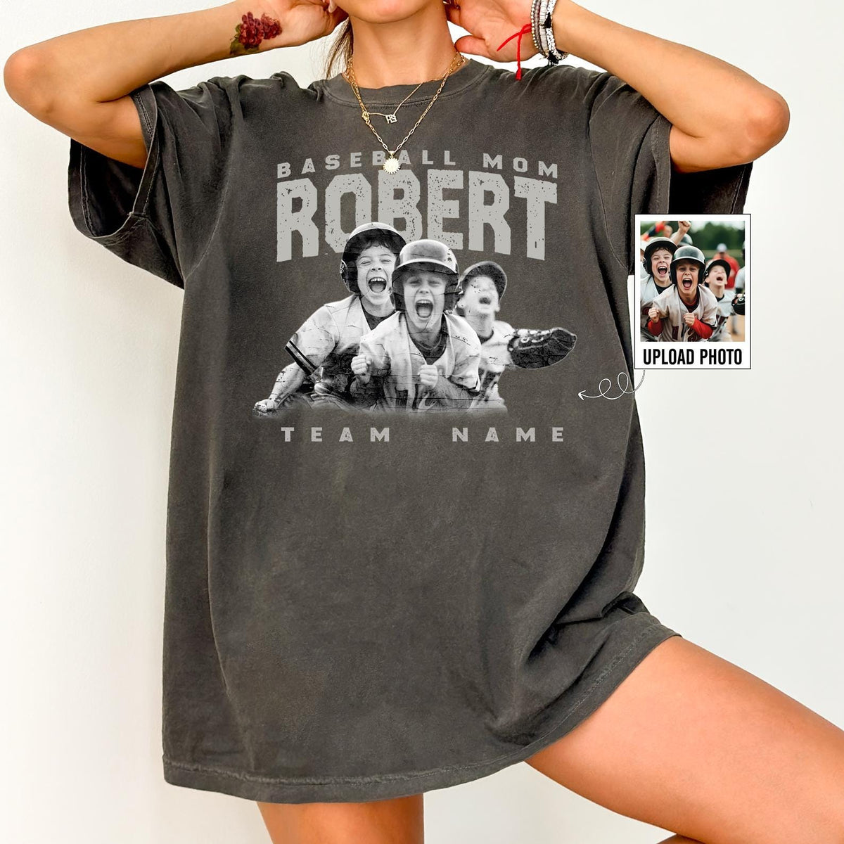 Personalized Baseball Mom Comfort Colors® T-shirt