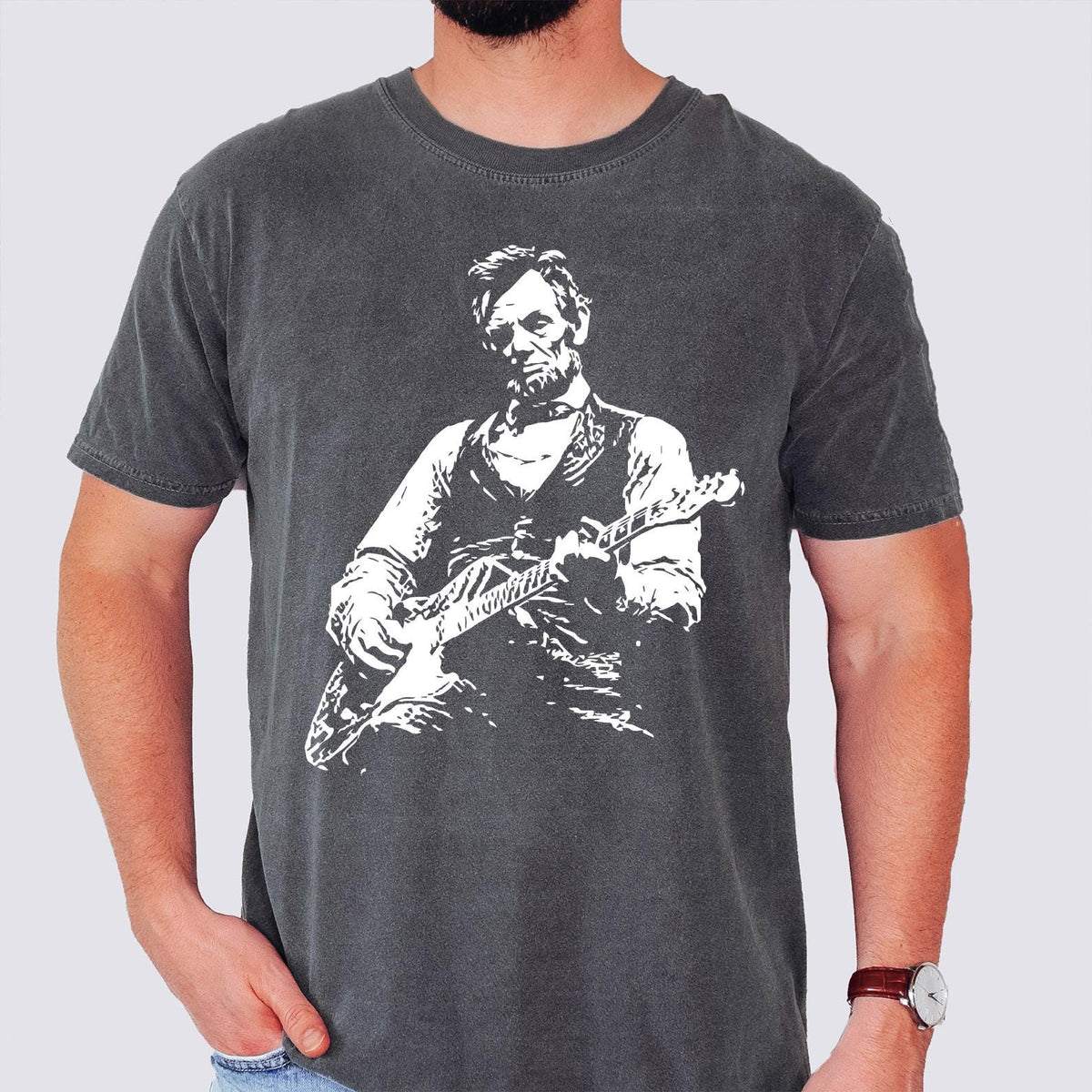 President Abraham Lincoln Playing Guitar Abe Lincoln Comfort C