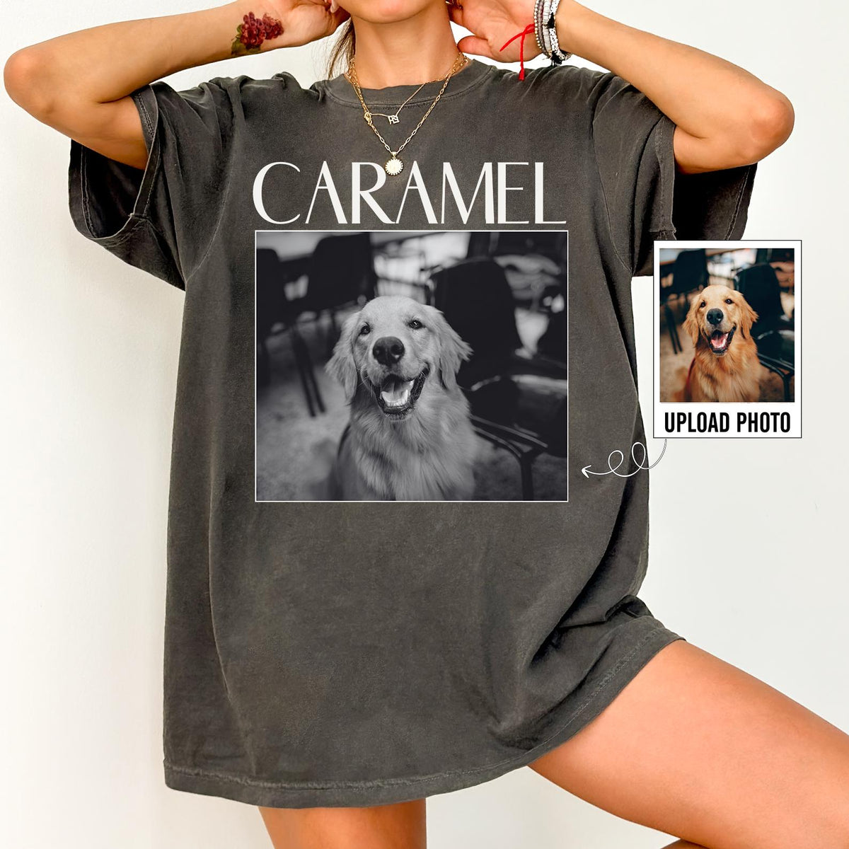 Custom Pet Photo And Name Shirt