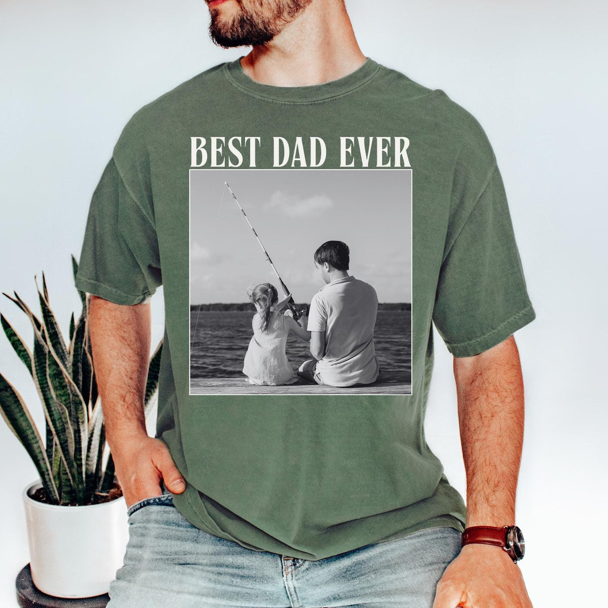 Personalized Best Dad Ever Photo Comfort Colors® Shirt