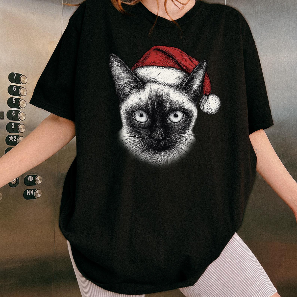Custom Christmas Pet Face Comfort Color® Shirt