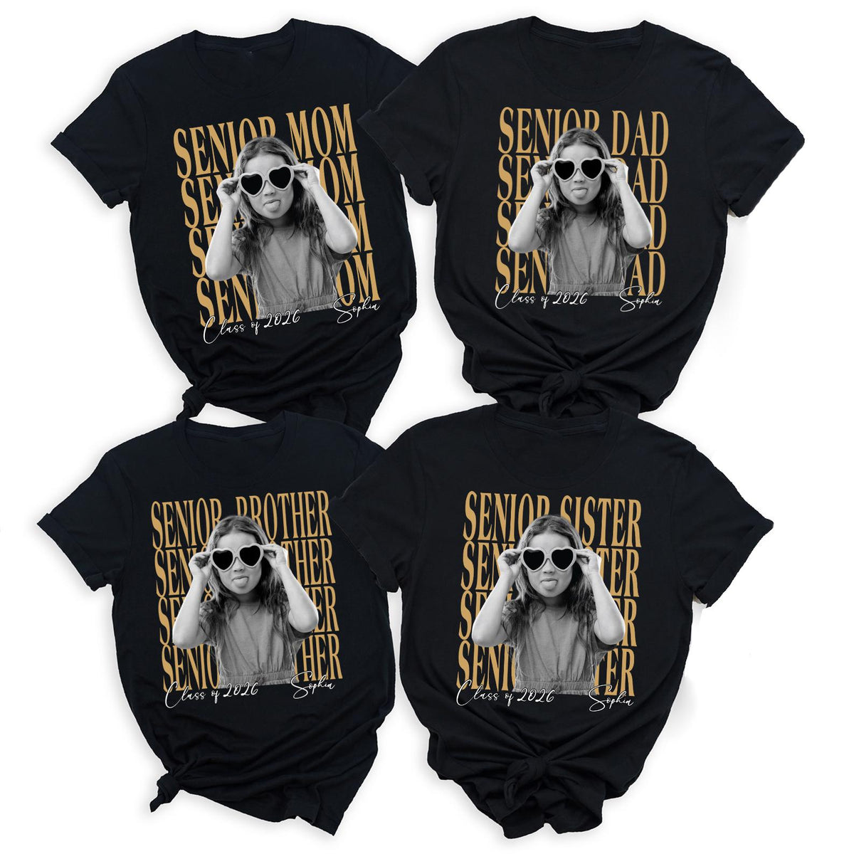Personalised Vintage Photo Senior Dad Senior Mom Shirt 2026