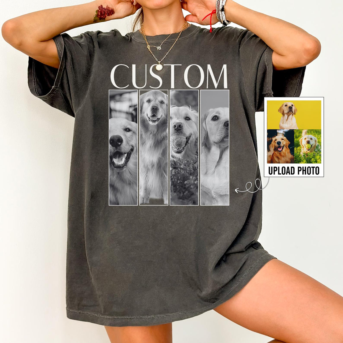 Custom Pet Photo And Name Shirt