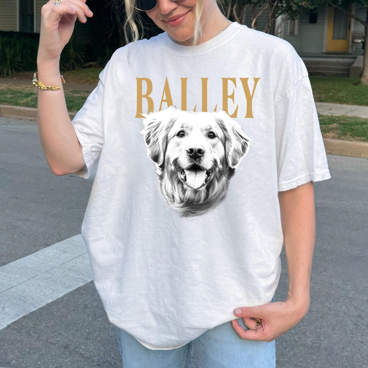 Custom Pet Photo And Name Shirt