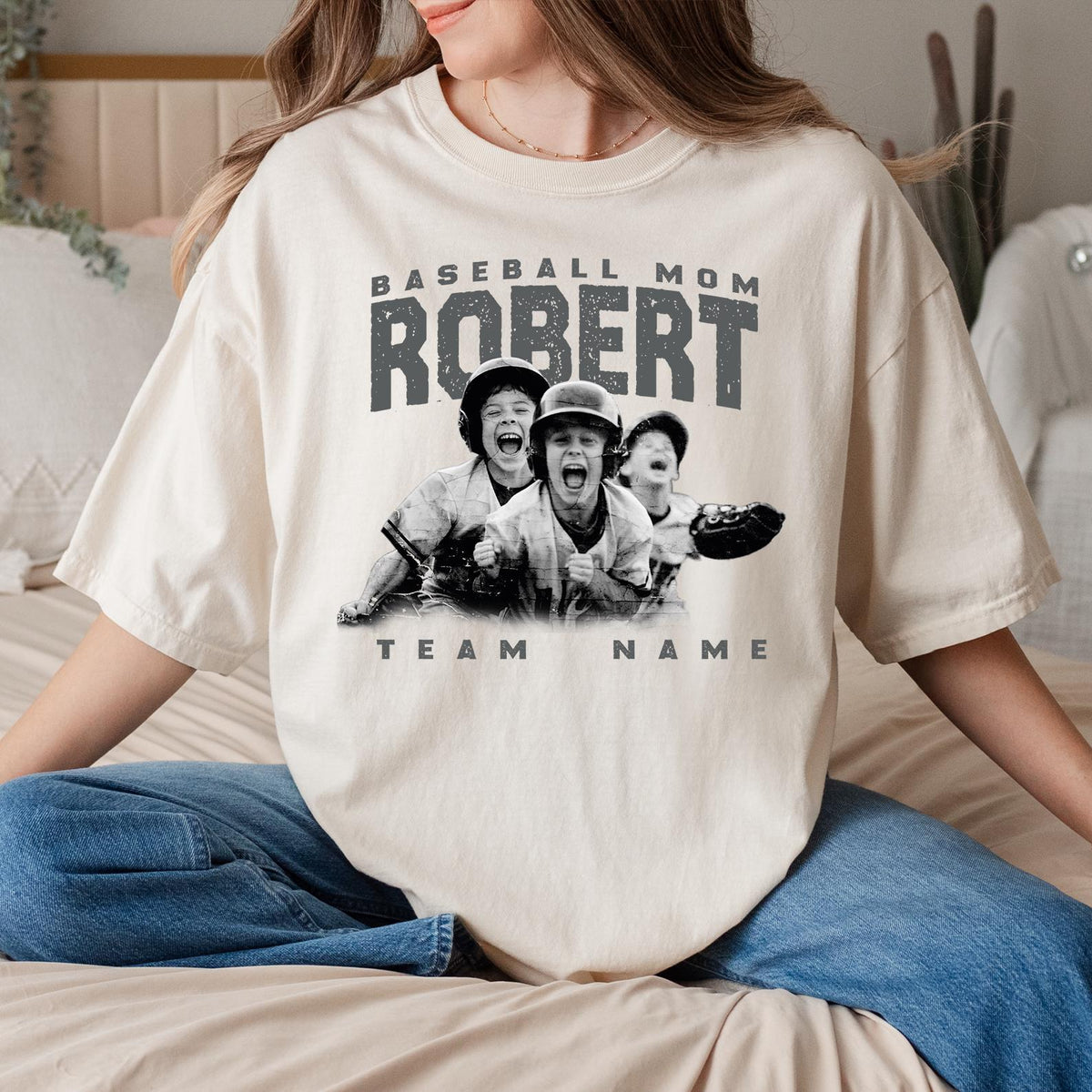 Personalized Baseball Mom Comfort Colors® T-shirt