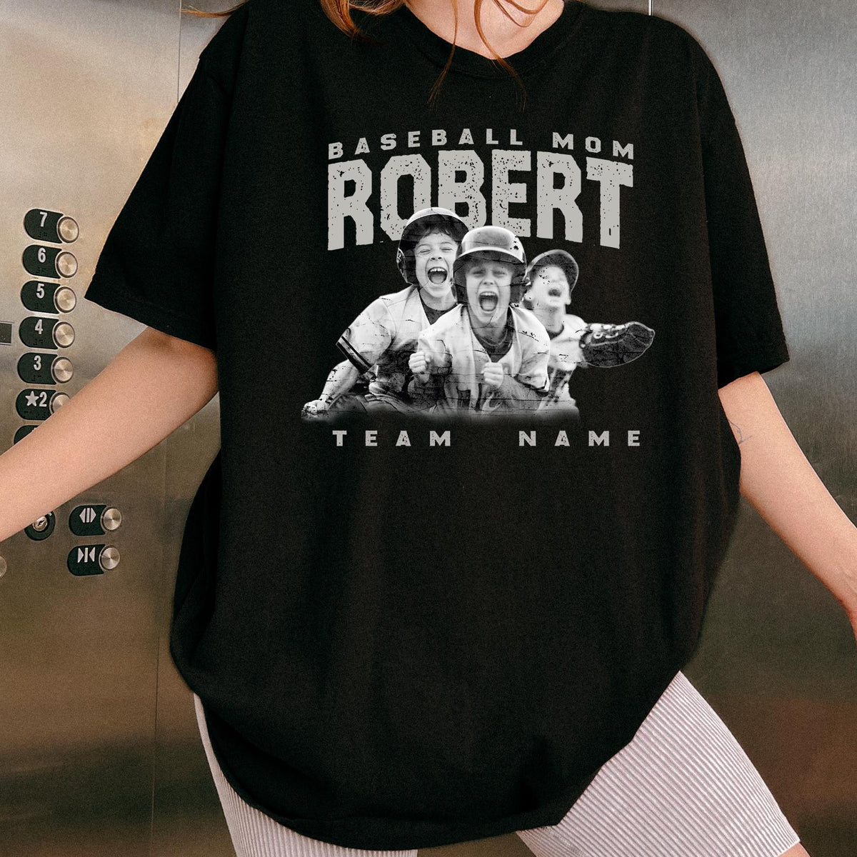 Personalized Baseball Mom Comfort Colors® T-shirt