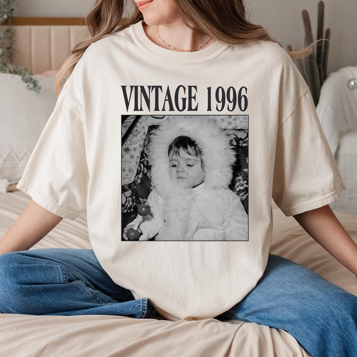 Personalised Vintage Photo And Year Shirt