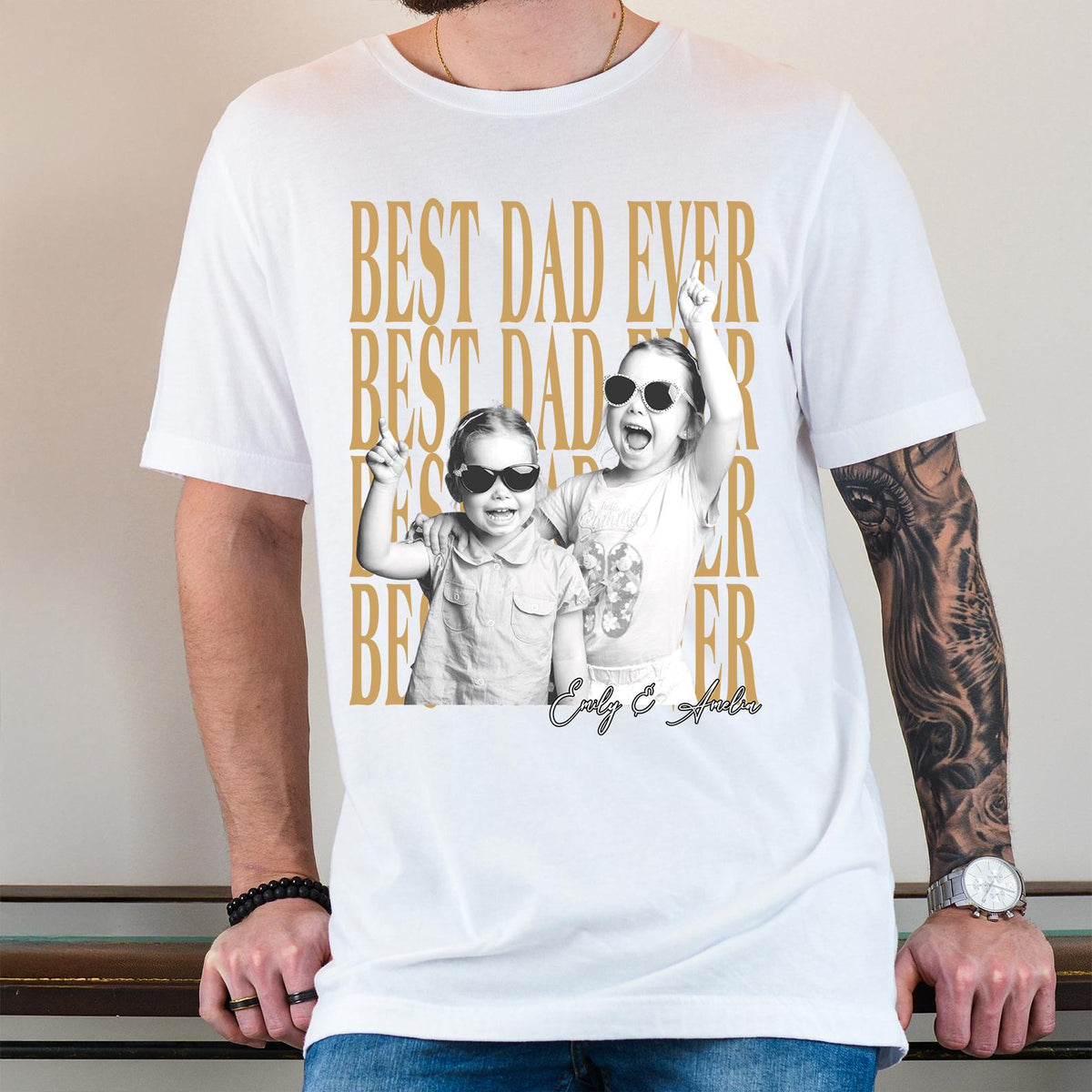 Custom Dad Vintage Photo Shirt