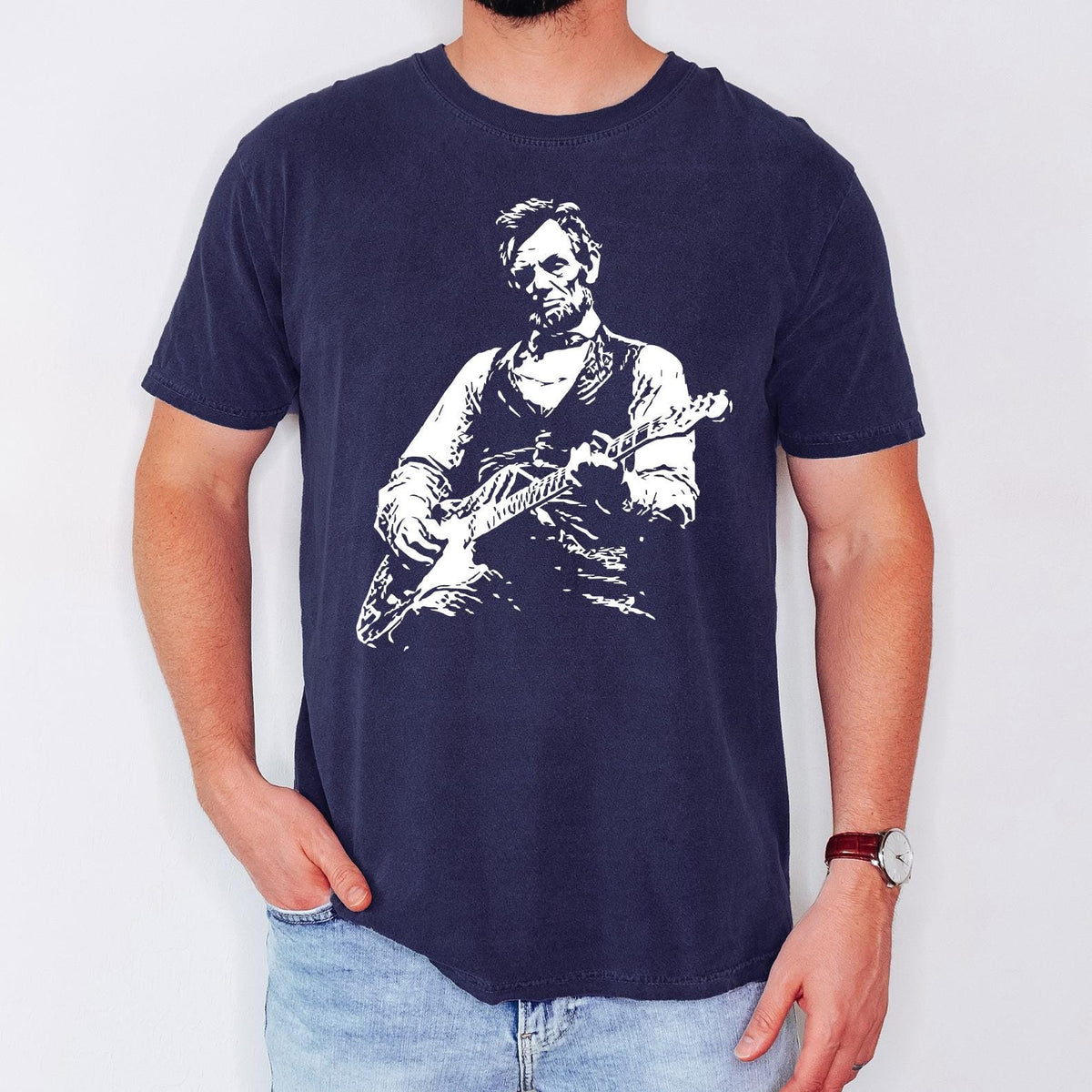 President Abraham Lincoln Playing Guitar Abe Lincoln Comfort C