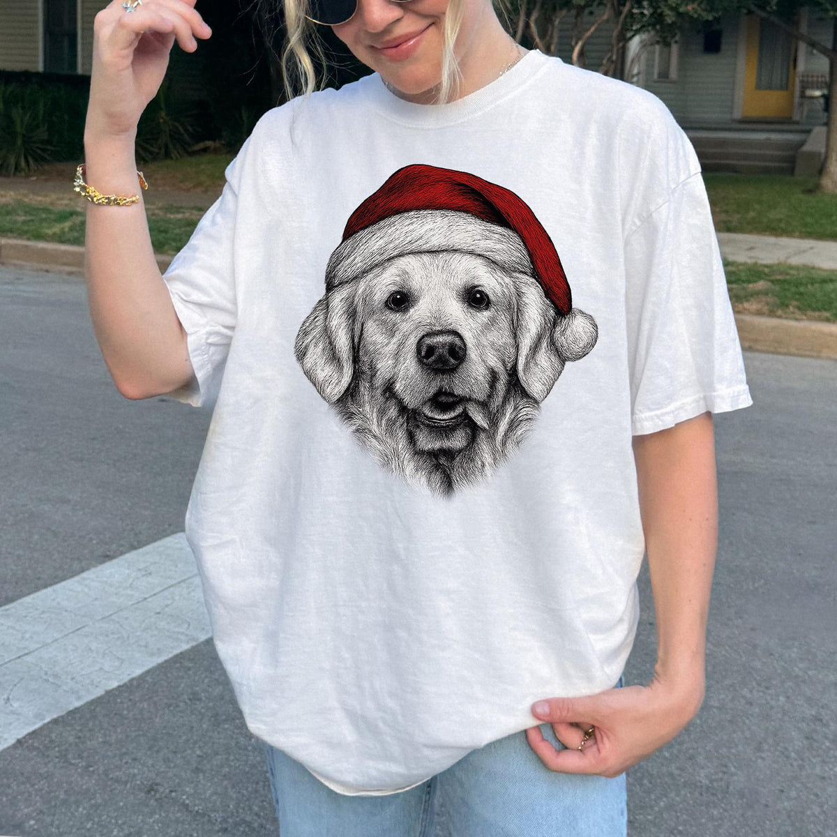 Custom Christmas Pet Face Comfort Color® Shirt