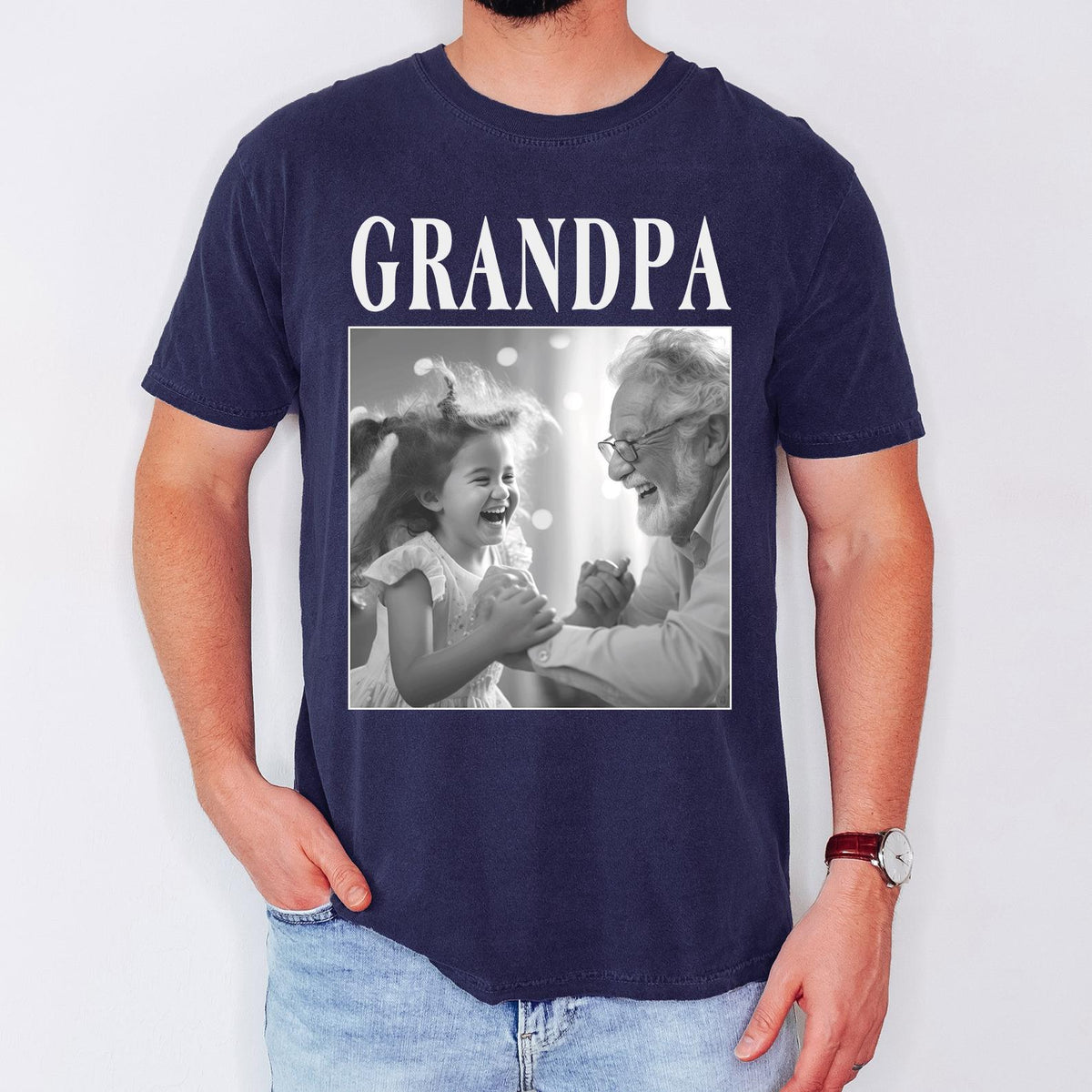 Custom Grandpa Comfort Colors® Shirt with Grandkids Names