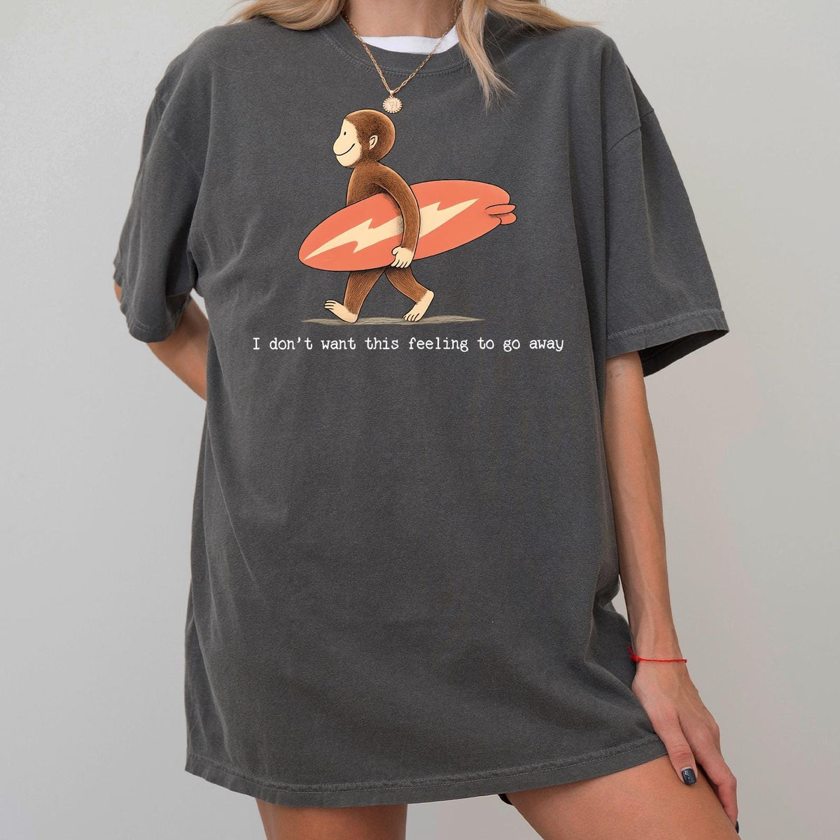 Comfort Colors® Retro Curious George Surfing Shirt