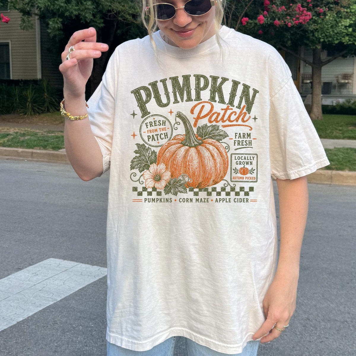 Comfort Colors® Retro Pumpkin Patch Boxy Tee