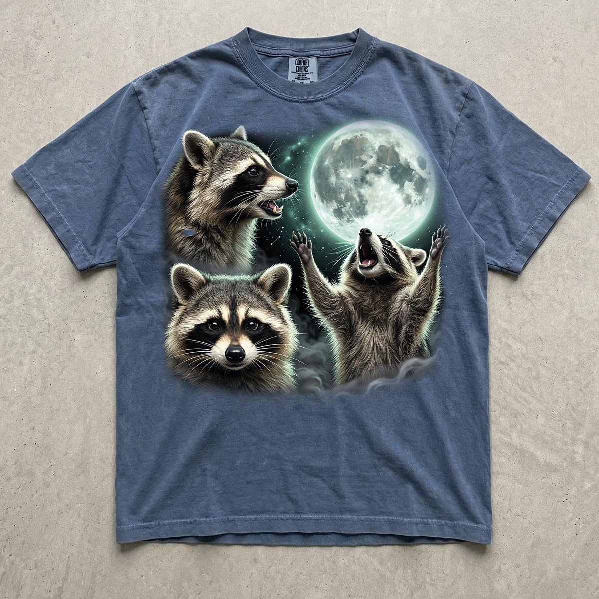 Three Raccoons Retro Graphic T-shirts