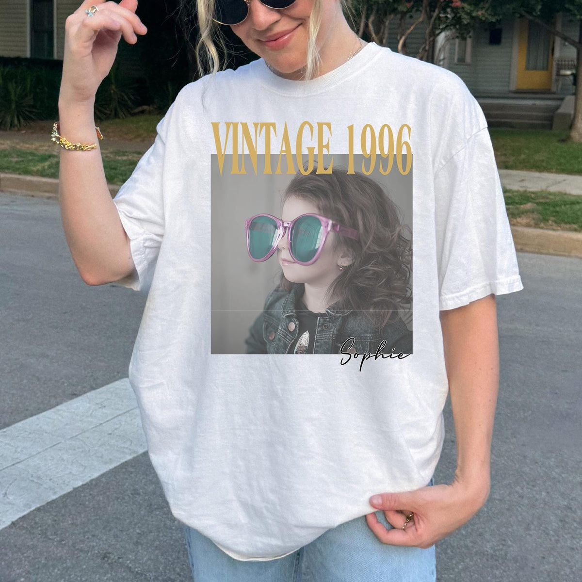 Personalized Vintage Photo And Year Shirt