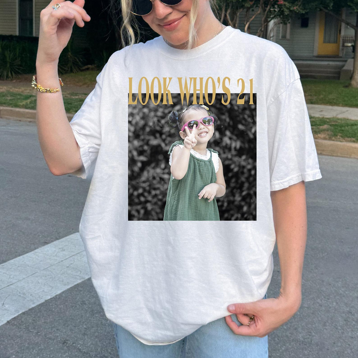 Custom Vintage Photo And Year Shirt