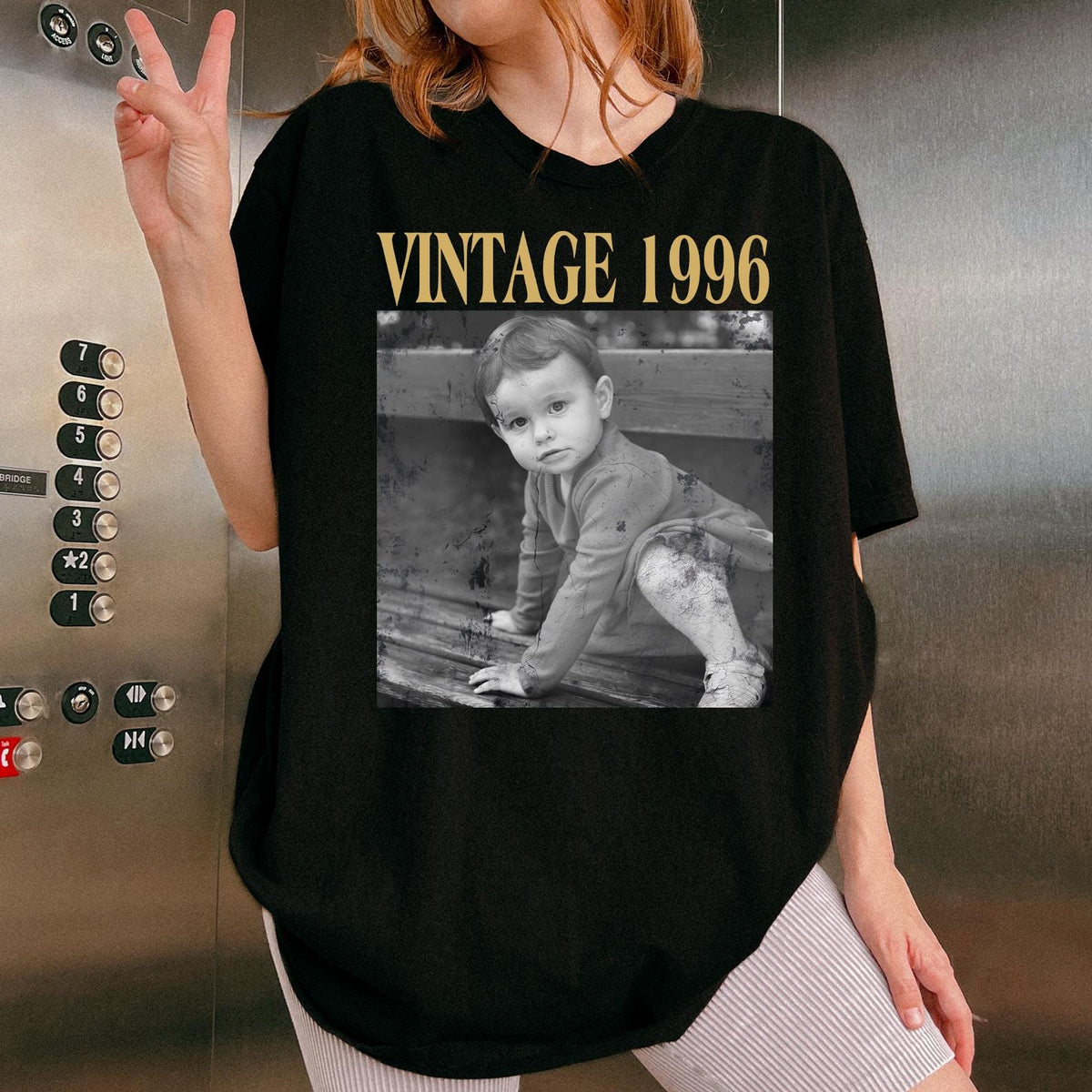 Personalized Vintage Photo And Year Shirt