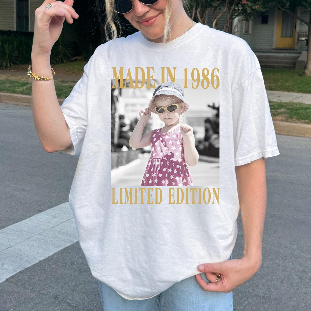 Personalized Vintage Photo And Year Shirt