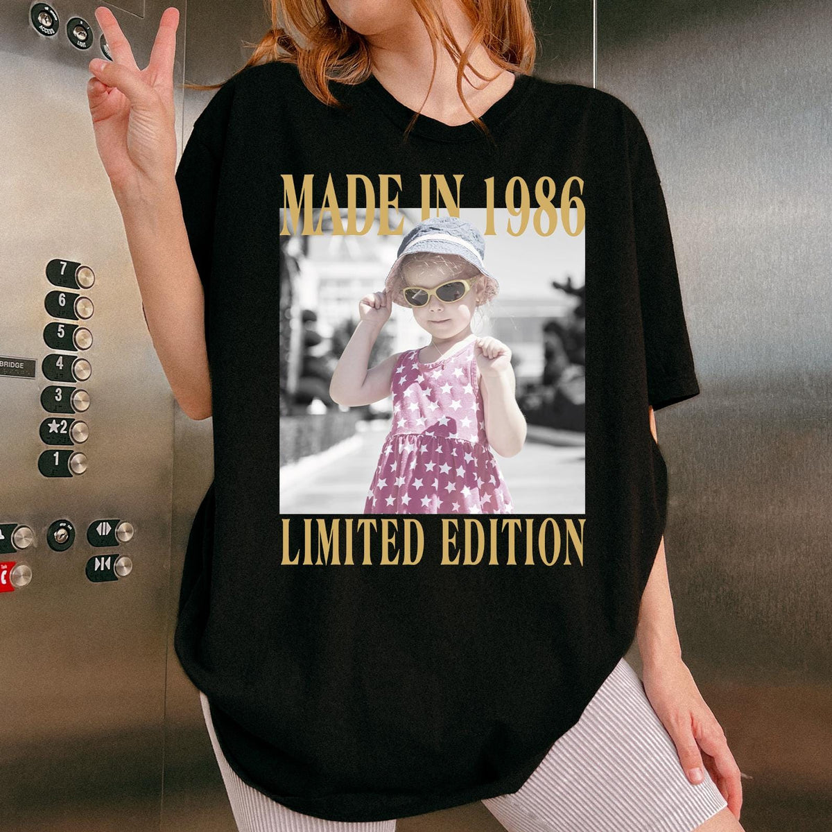 Personalized Vintage Photo And Year Shirt