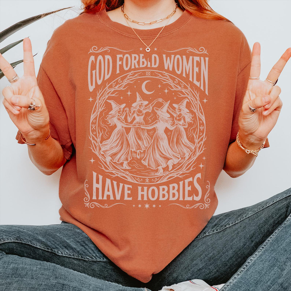 Comfort Colors®God Forbid Women Have Hobbies Shirt, Halloween Witch Shirt, Salem Witch 1692 Shirt, Spooky Season Shirt, Feminist Witch Shirt