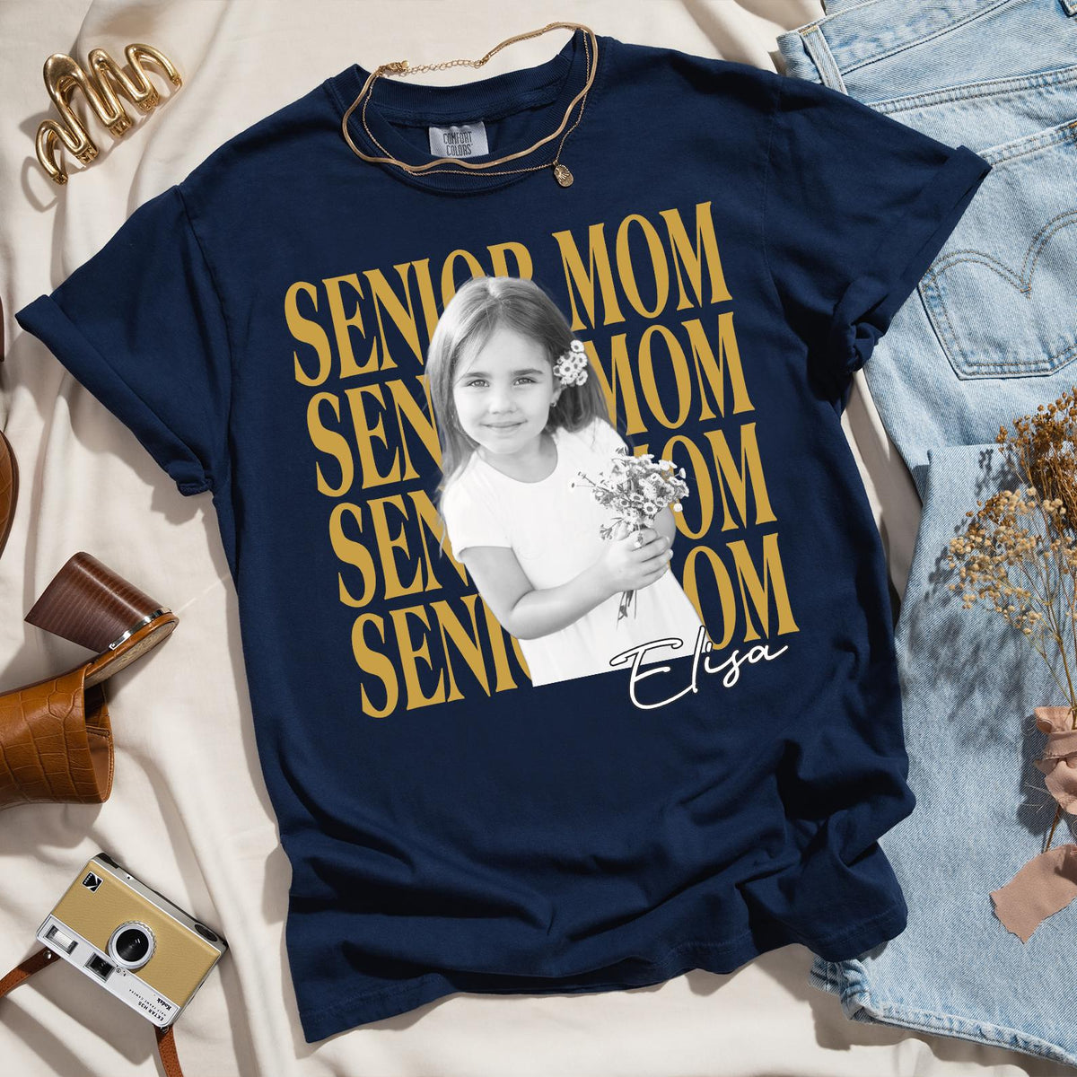 Custom Photo Senior Mom Shirt 2026