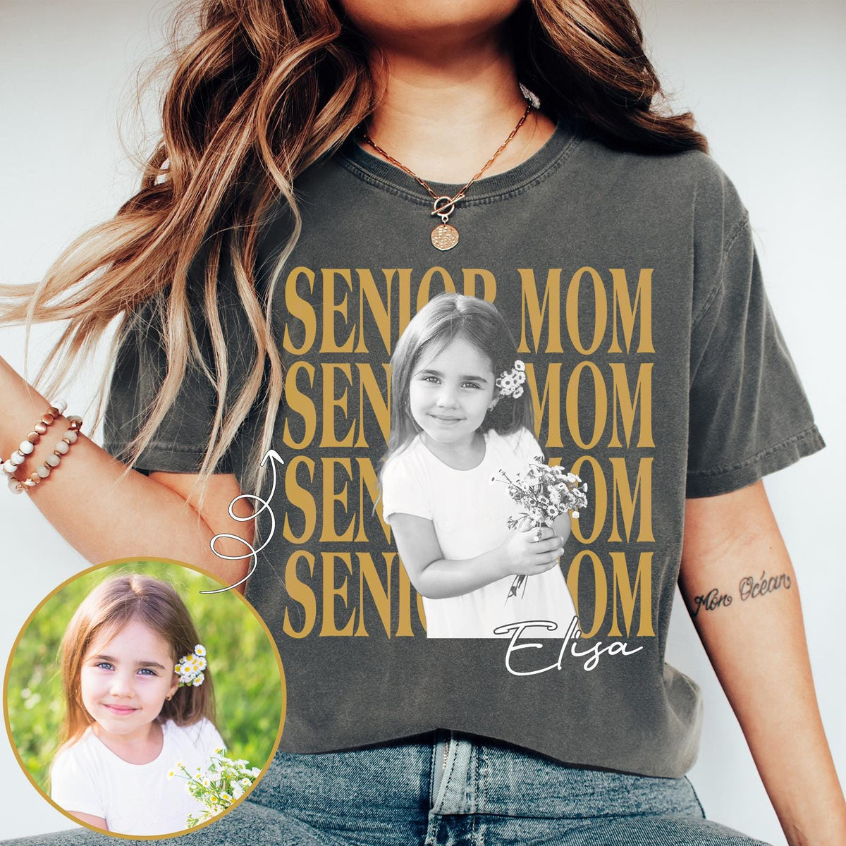 Custom Photo Senior Mom Shirt 2026