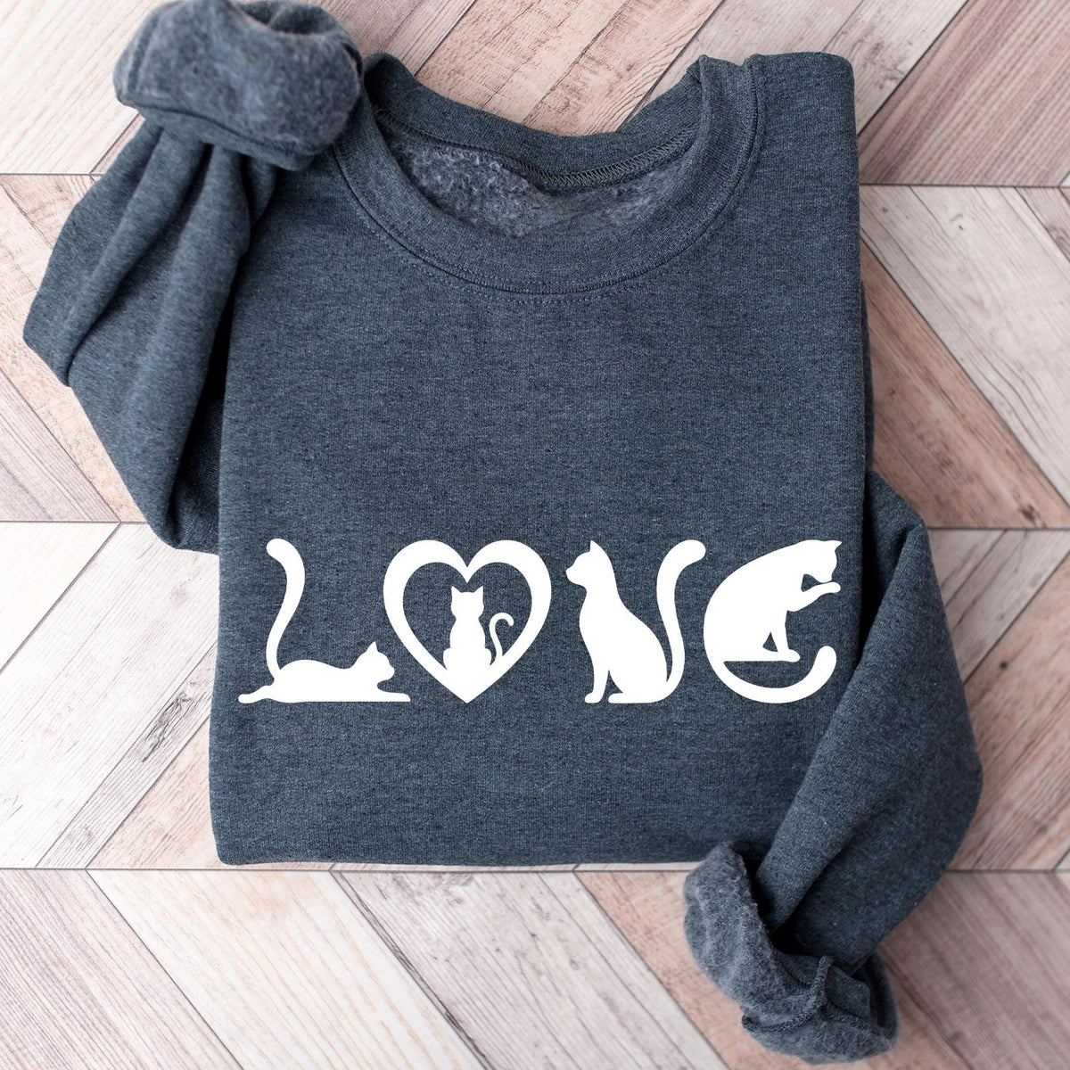 Cat Sweatshirt, Cat Love Shirt, Black Cat Mom Shirt, Gift For Cat Lover, Grandma Shirts, Cat Lover Girls Shirt, Christmas Gift For Cat Lover