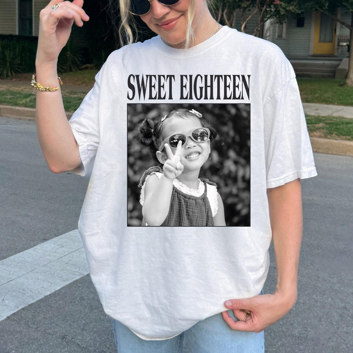 Personalised Vintage Photo And Year Shirt
