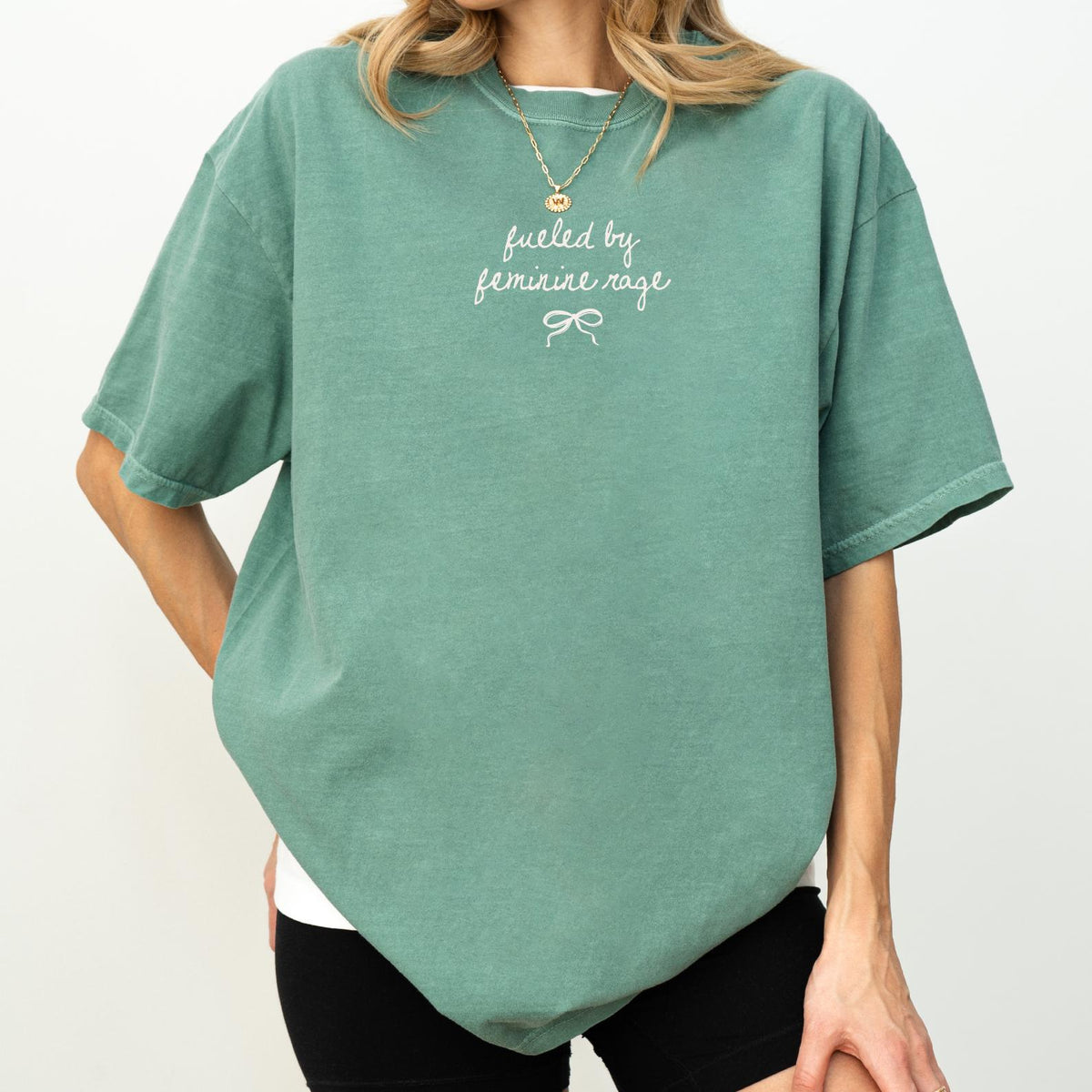 Women's Rights Sweatshirt Comfort Colors®, Fueled By Feminine Rage Tee, Feminist Shirt, Equal Rights T-Shirt, Cute Funny Minimalist T-shirt