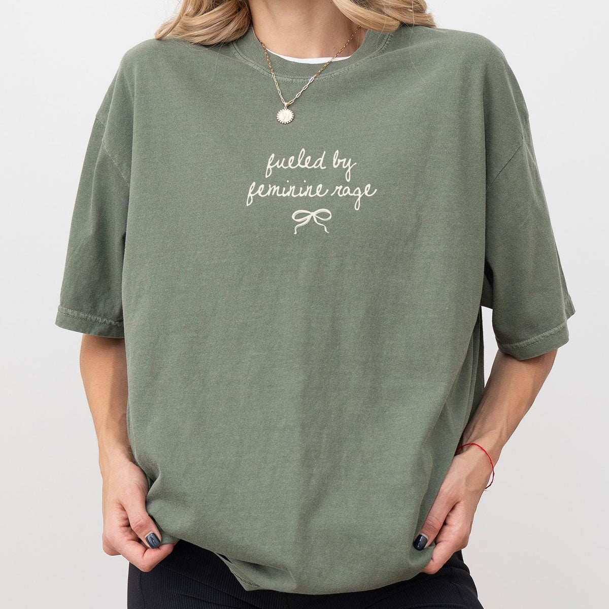 Women's Rights Sweatshirt Comfort Colors®, Fueled By Feminine Rage Tee, Feminist Shirt, Equal Rights T-Shirt, Cute Funny Minimalist T-shirt