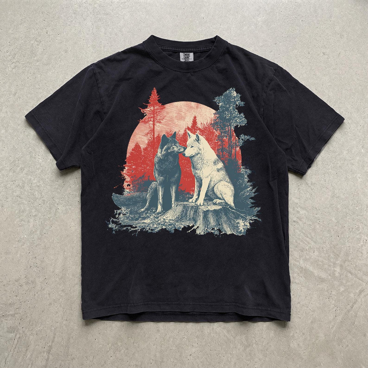 Vintage Wolf Thunder Storm 90s Graphic Tee