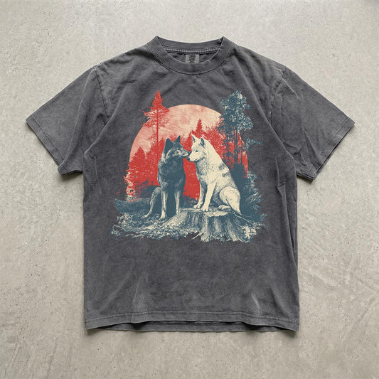 Vintage Wolf Thunder Storm 90s Graphic Tee