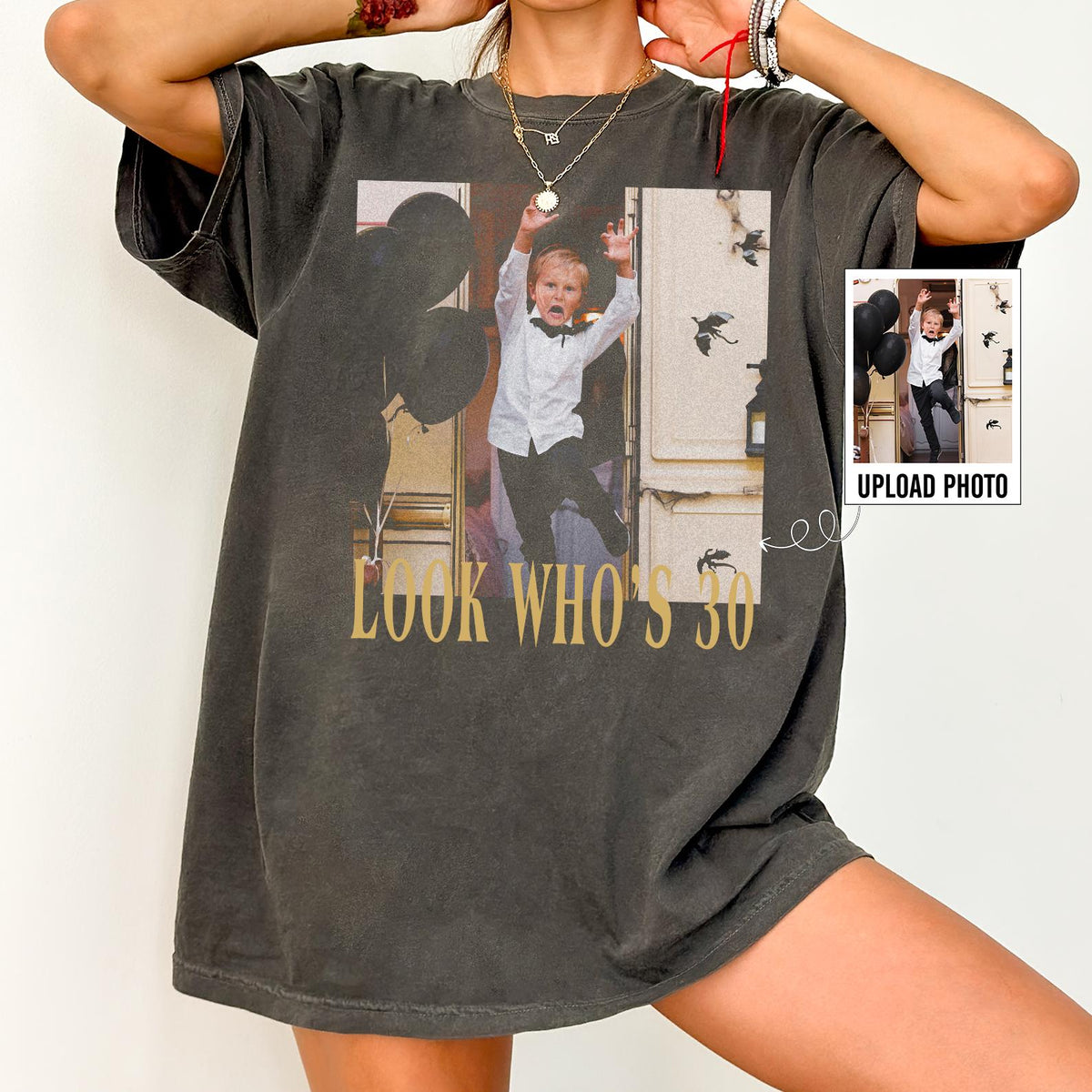Personalised Vintage Photo And Year Shirt