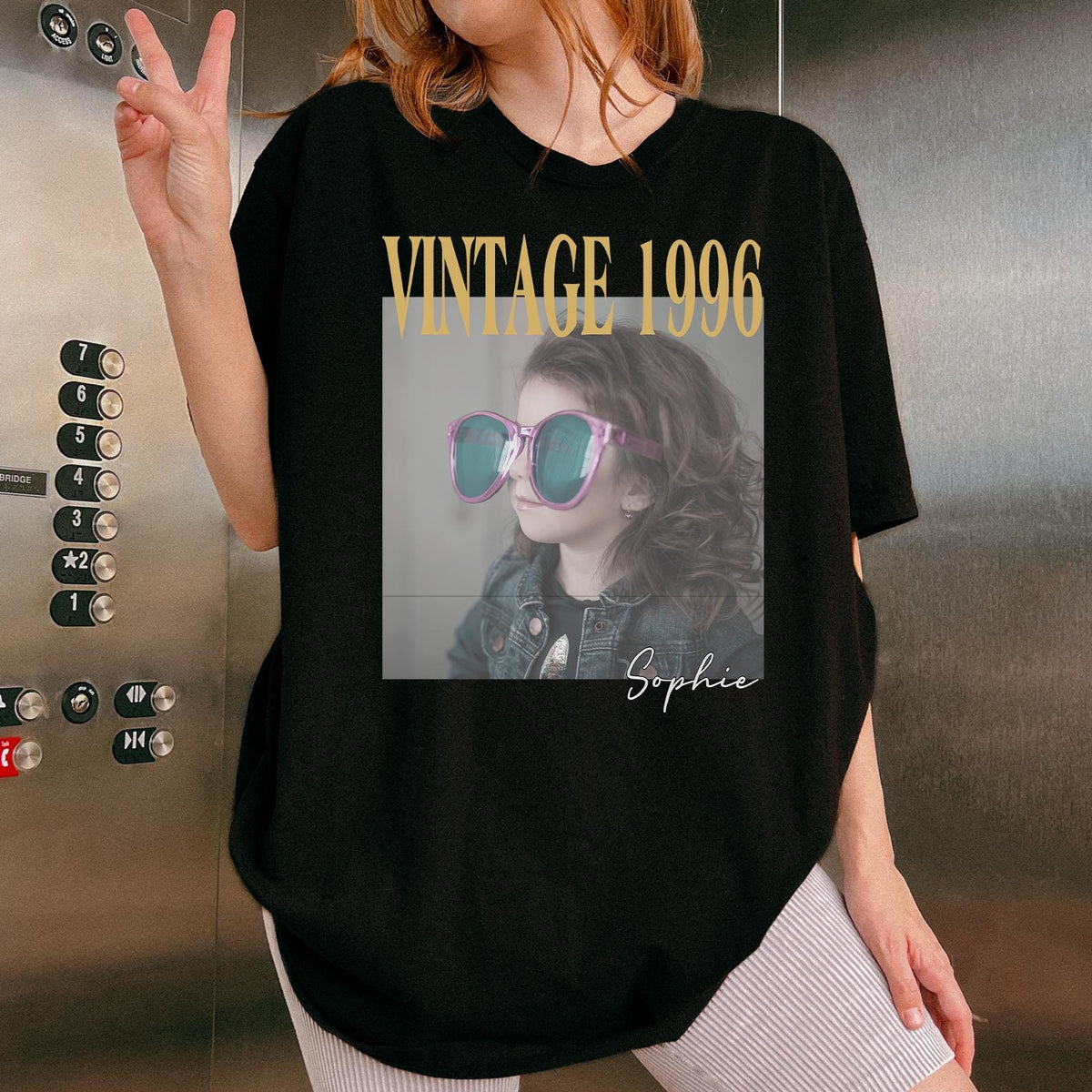 Personalized Vintage Photo And Year Shirt